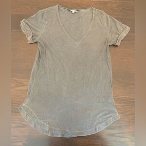 Splendid Gray V-Neck Women's T-shirt
